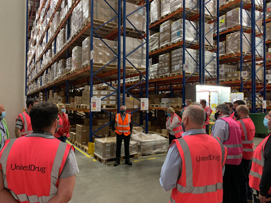 Paul Reid, CEO of the HSE visited the United Drug Warehouse